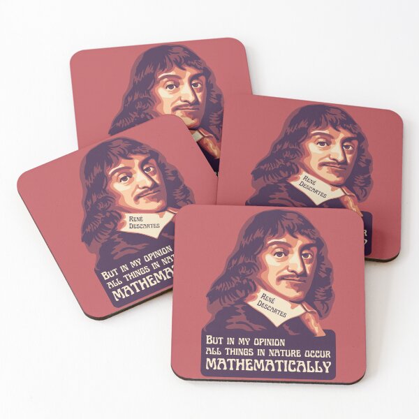 Item preview, René Descartes Portrait and Quote designed and sold by Unhinged Heather.