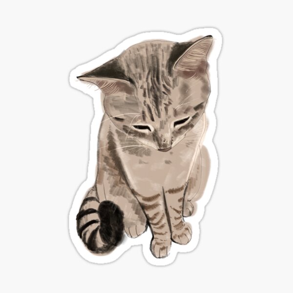 Item preview, Illustrated Sad Cate Cute Lynx Point Siamese Depressed designed and sold by nataliadedios.