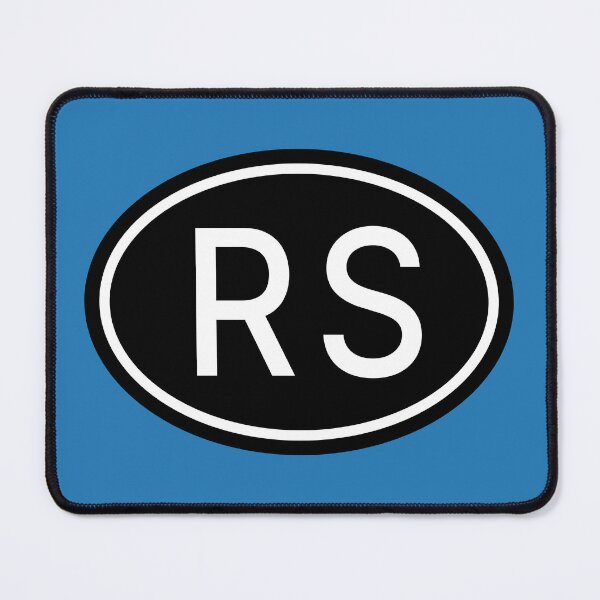 Item preview, RS Initials Monogram Oval White Letters designed and sold by Jeallan Designs.