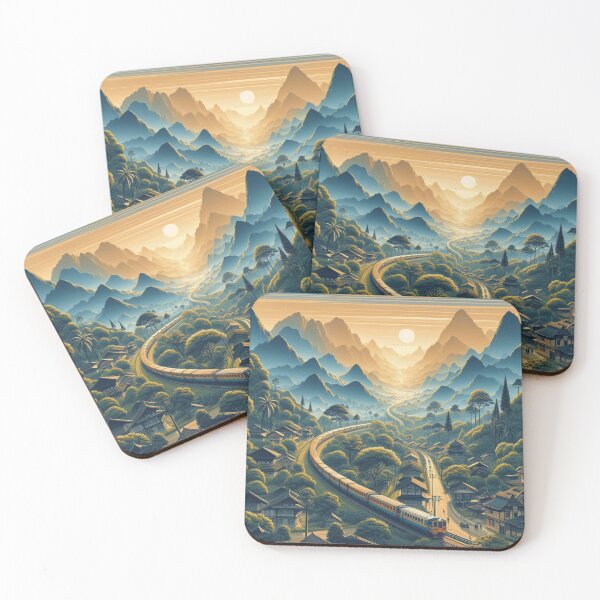 Item preview, forest and colorful landscape / train journey designed and sold by Constructive27.