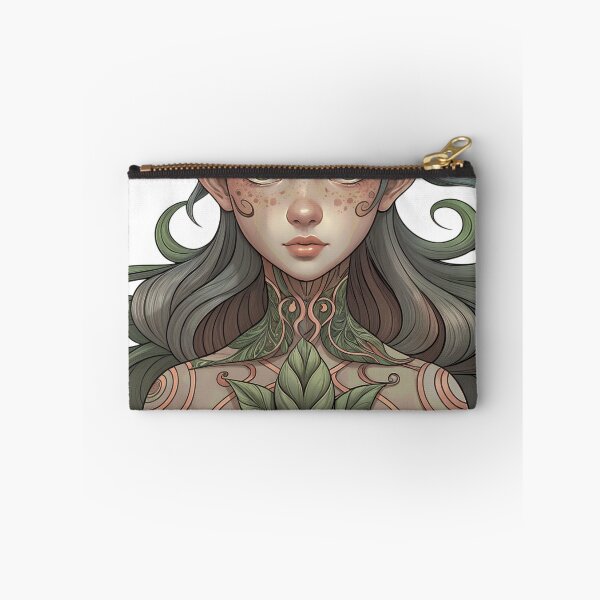 Item preview, abstract girl portrait in green designed and sold by Creative88Art.