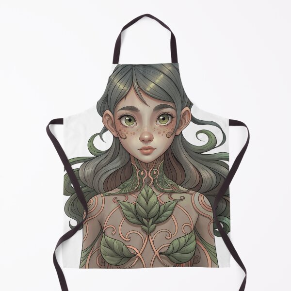Item preview, abstract girl portrait in green designed and sold by Creative88Art.