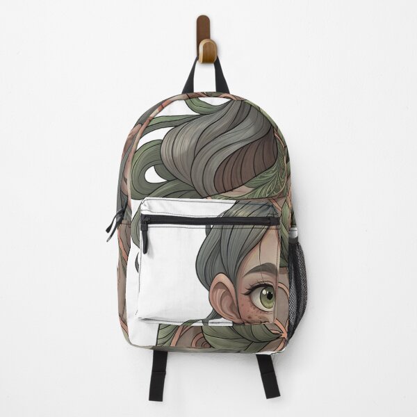 Item preview, abstract girl portrait in green designed and sold by Creative88Art.