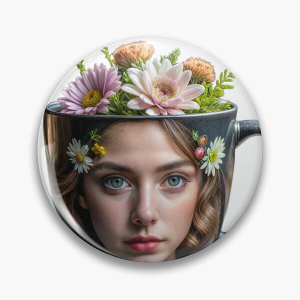 Item preview, cup female floral design,isolated art designed and sold by Creative88Art.
