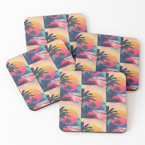 Item preview, 80s Style Poster. Palm Trees, Sun, Water designed and sold by Piotrek0001.