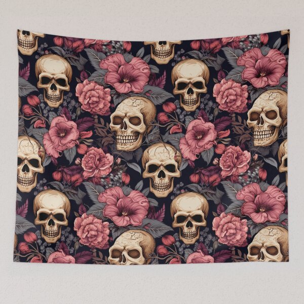 Item preview, Retro Floral Skull designed and sold by karsad.