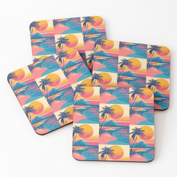 Item preview, 80s Style Poster. Palm Trees, Sun, Water designed and sold by Piotrek0001.