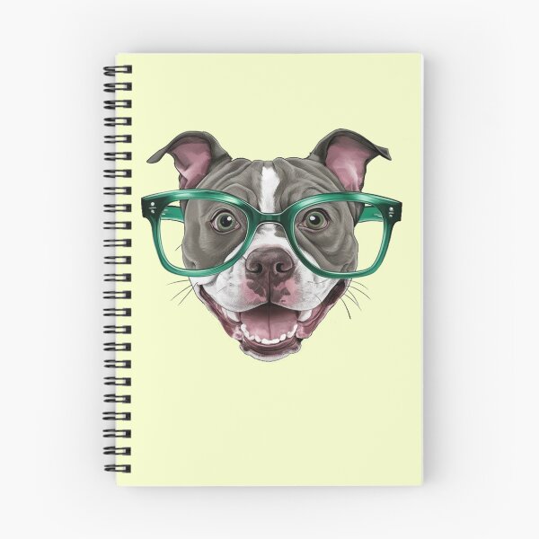 Item preview, Goofy pitbull with green glasses designed and sold by NiRia Spot.
