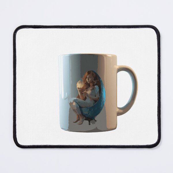 Item preview, cup & girl in vector style,mocap design  designed and sold by Creative88Art.