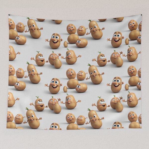 Item preview, Funny Laughing Potatoes Pattern designed and sold by AleksKos.