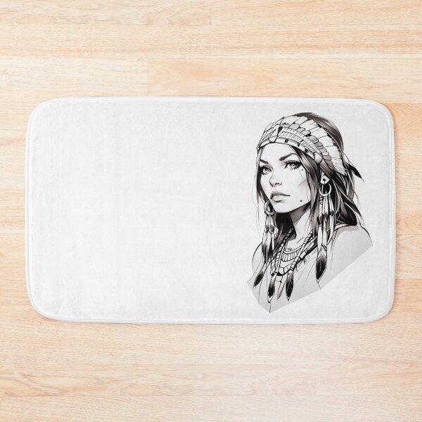 Item preview, Native American Indian Woman designed and sold by ArtCraftLab.