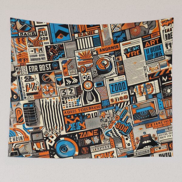 Item preview, Bold Collage Fabric Pattern designed and sold by Rui Fernandes.