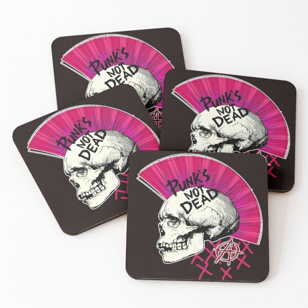 Artikelvorschau, Punk´s not Dead - Totenkopf mit Iro entworfen und verkauft von CorvusLunaArt.