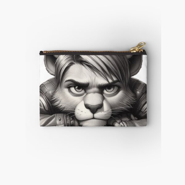 Item preview, Leon, the Lion | Lion Character with Lion Hair and Ears in Leather Jacket - Relaxed and Contemplative Pose designed and sold by tuschollos.