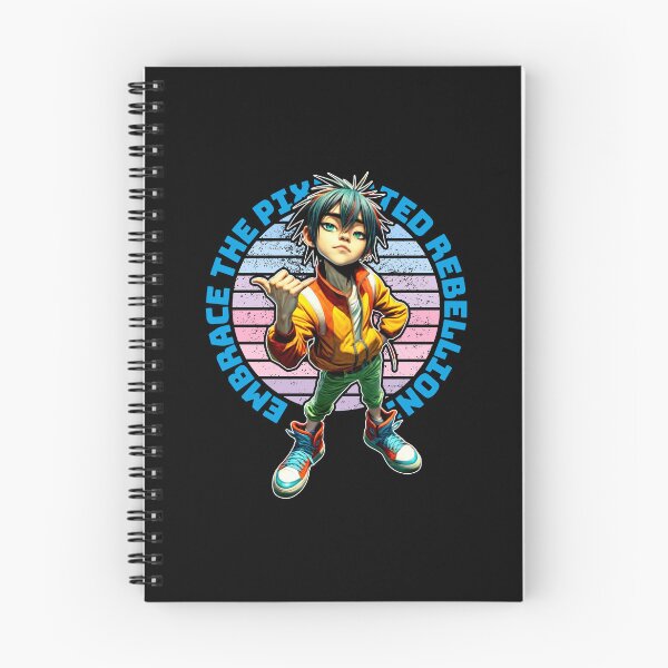 Item preview, Embrace the pixelated rebellion! Spiky-haired boy in vibrant colors challenging norms designed and sold by SplashTastic.