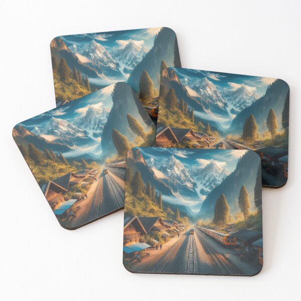 Item preview, forest and colorful landscape / train journey - nostalgic designed and sold by Constructive27.