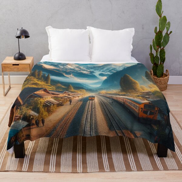 Item preview, forest and colorful landscape / train journey - nostalgic designed and sold by Constructive27.