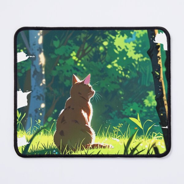 Item preview, "Forest Guardian" anime style cat illustration designed and sold by KatDesings.