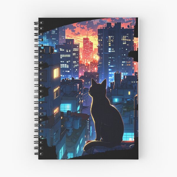 Item preview, "Urban Explorer" anime style cat illustration designed and sold by KatDesings.