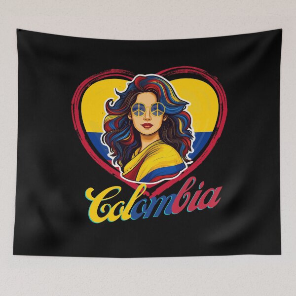 Item preview, Girl Messy Hair Colombia Pride designed and sold by EULALIA Twarog.