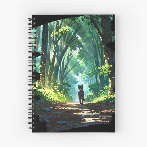 Item preview, "Forest Explorer" anime style cat illustration designed and sold by KatDesings.