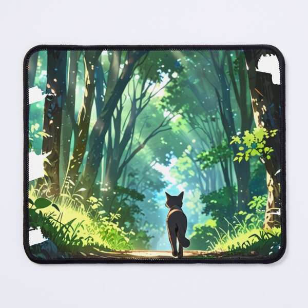 Item preview, "Forest Explorer" anime style cat illustration designed and sold by KatDesings.