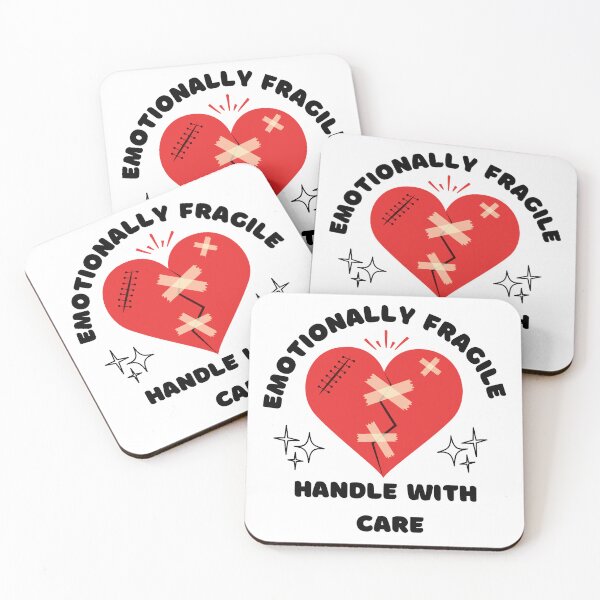 Item preview, Emotionally Fragile Handle With Care Typography designed and sold by HELL0WBELLO.