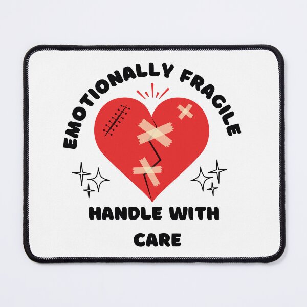 Item preview, Emotionally Fragile Handle With Care Typography designed and sold by HELL0WBELLO.