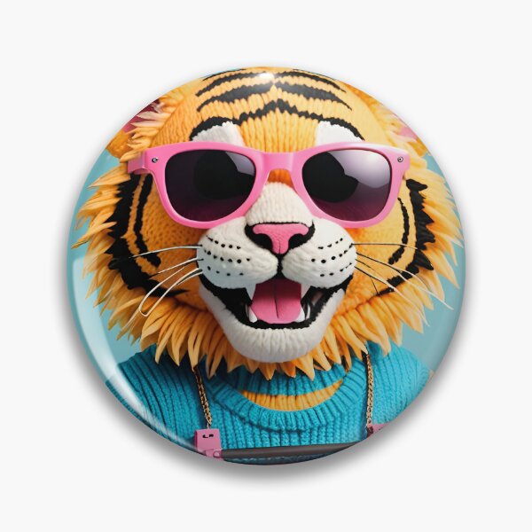 Item preview, Happy knitted tiger with his boom box designed and sold by Studio Quirk.
