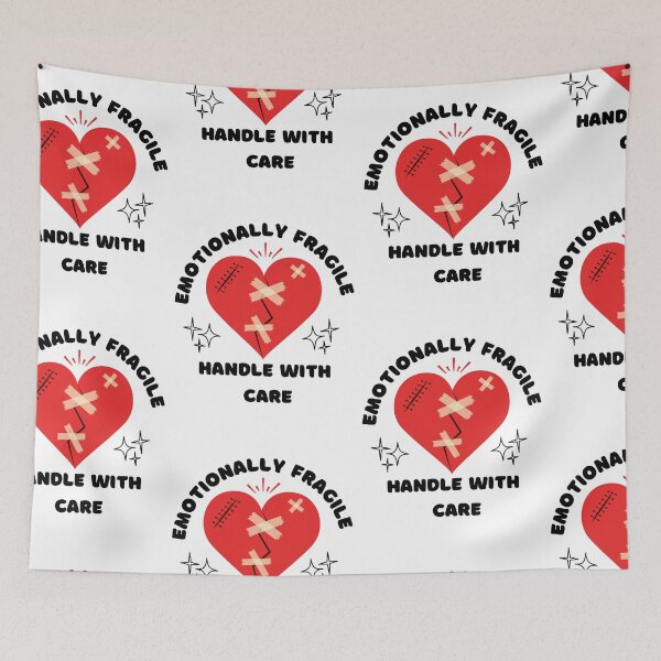 Item preview, Emotionally Fragile Handle With Care Typography designed and sold by HELL0WBELLO.