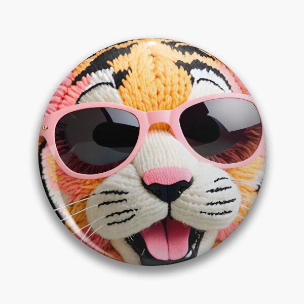 Item preview, Happy knitted tiger with a big grin designed and sold by Studio Quirk.