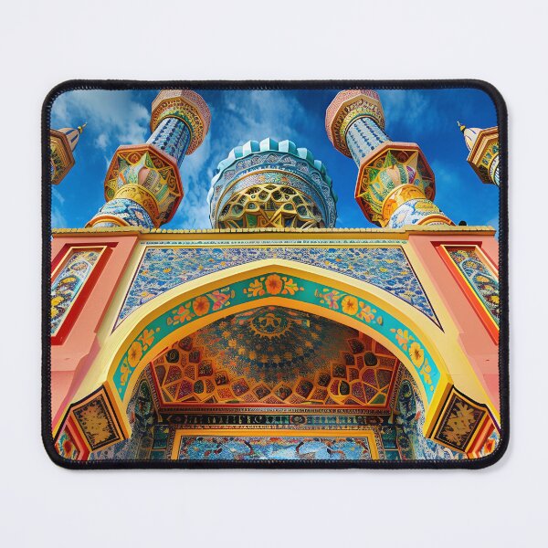 Item preview, Vibrant ornate building with intricate arched entrance designed and sold by Artessie.