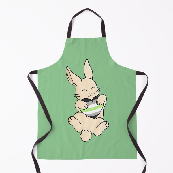 Item preview, Cute Happy White Rabbit Holding an Agender Flag Heart designed and sold by AroAxel.