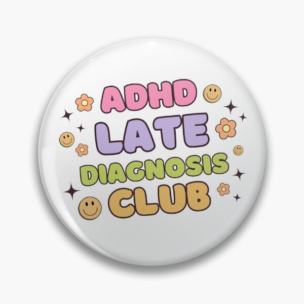 Item preview, ADHD Late Diagnosis Club Typography designed and sold by HELL0WBELLO.