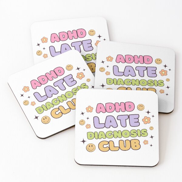 Item preview, ADHD Late Diagnosis Club Typography designed and sold by HELL0WBELLO.