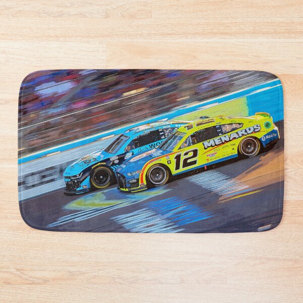 Item preview, Ryan Blaney vs Ross Chastain racing their Nascar Cup Cars at Phoenix Speedway watercolor designed and sold by Rodissimus1984.