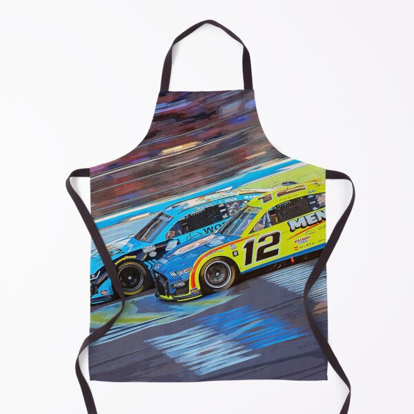 Item preview, Ryan Blaney vs Ross Chastain racing their Nascar Cup Cars at Phoenix Speedway watercolor designed and sold by Rodissimus1984.