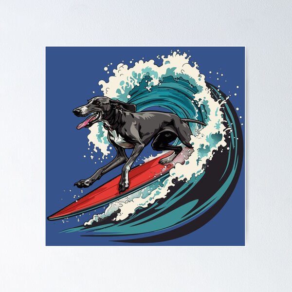 Item preview, Surfing Greyhound designed and sold by VelvetRoom.