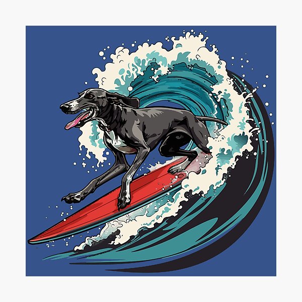 Item preview, Surfing Greyhound designed and sold by VelvetRoom.