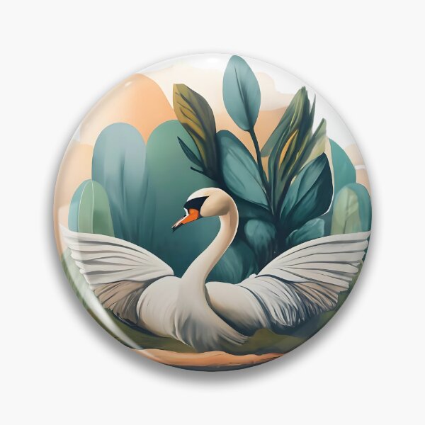 Item preview, Graceful white swan designed and sold by Ann Miu Deluxe.