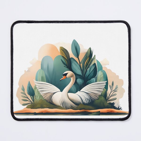 Item preview, Graceful white swan designed and sold by Ann Miu Deluxe.