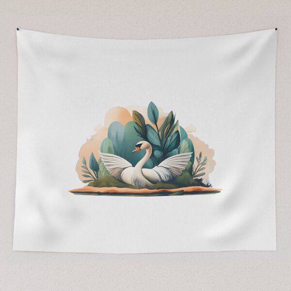 Item preview, Graceful white swan designed and sold by Ann Miu Deluxe.
