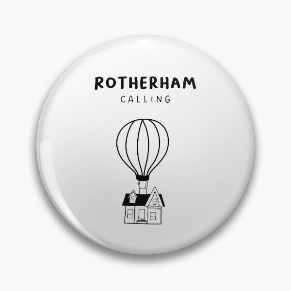 Item preview, Rotherham Calling - Fun Hot Air Balloon and House Drawing | City in England / UK designed and sold by RM-Journey.