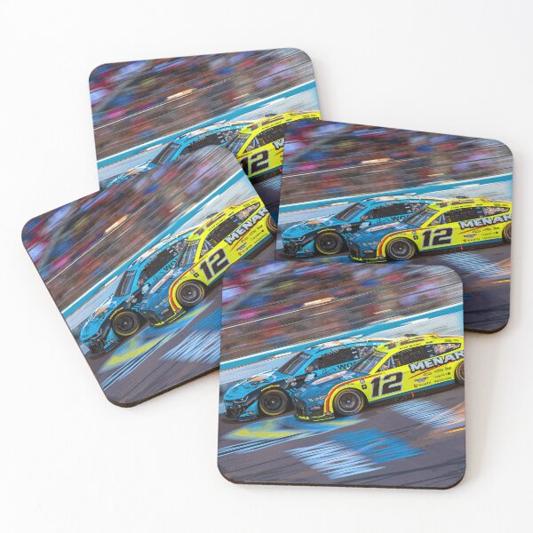 Item preview, Ryan Blaney vs Ross Chastain racing their Nascar Cup Cars at Phoenix Speedway abstract designed and sold by Rodissimus1984.