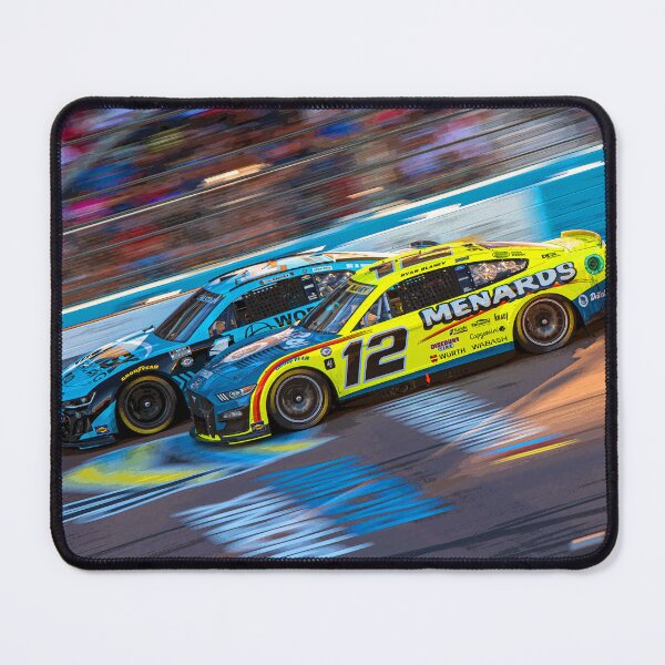 Item preview, Ryan Blaney vs Ross Chastain racing their Nascar Cup Cars at Phoenix Speedway abstract designed and sold by Rodissimus1984.