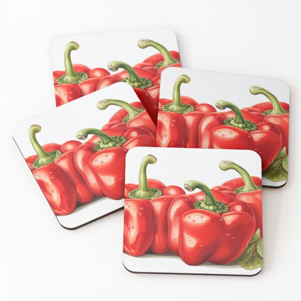 Item preview, Three Red Pepper illustration designed and sold by Roxane Bay.