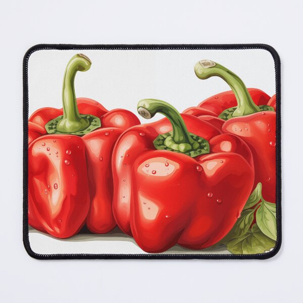 Item preview, Three Red Pepper illustration designed and sold by Roxane Bay.