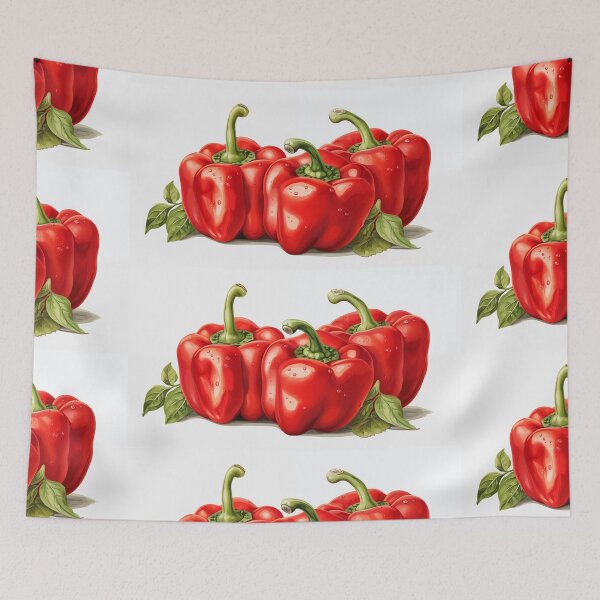 Item preview, Three Red Pepper illustration designed and sold by Roxane Bay.