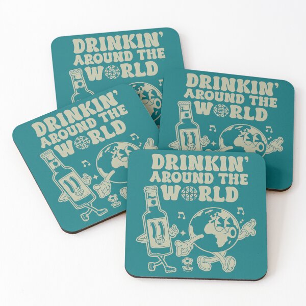 Item preview, Drinkin' around the world  designed and sold by MadeUpHoliday.