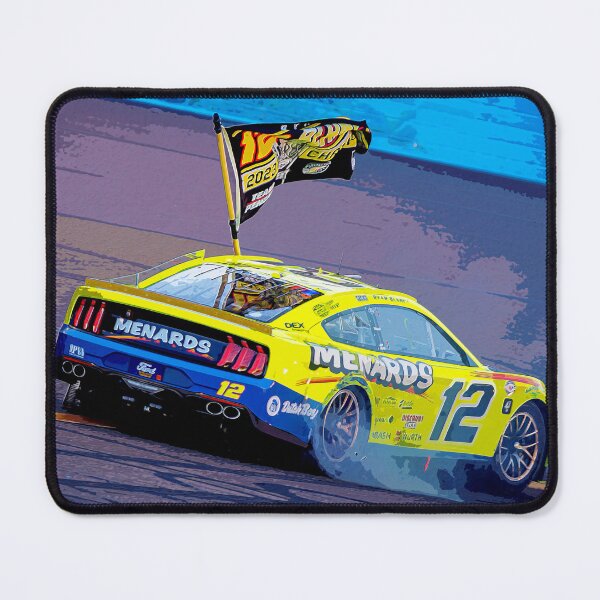 Item preview, Ryan Blaney celebrating by doing donuts in his 2023 Nascar Cup Car watercolor designed and sold by Rodissimus1984.